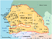 Karte Senegal